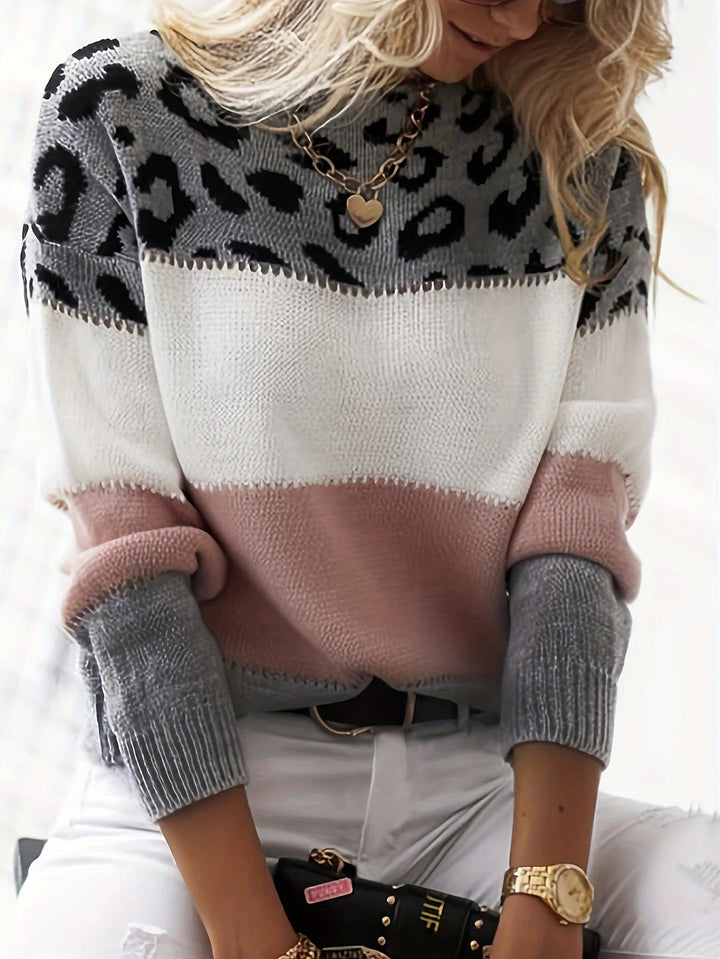 Lela™ - Sweater med leopardmønster