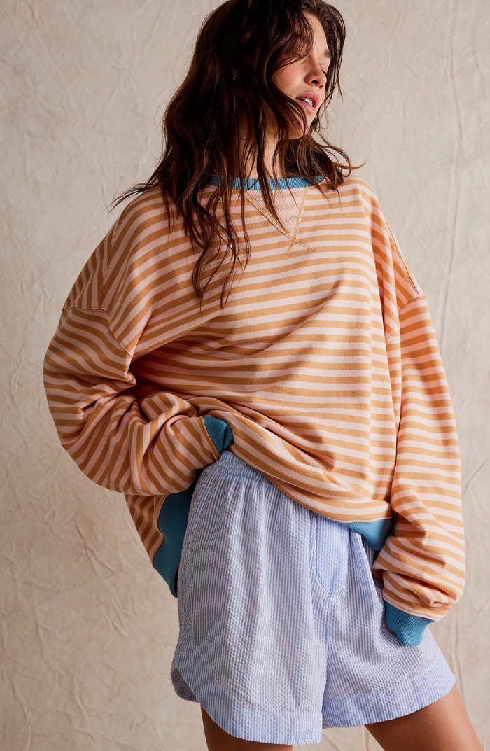 LENA™ Oversized stribet sweater - Elle Copenhagen