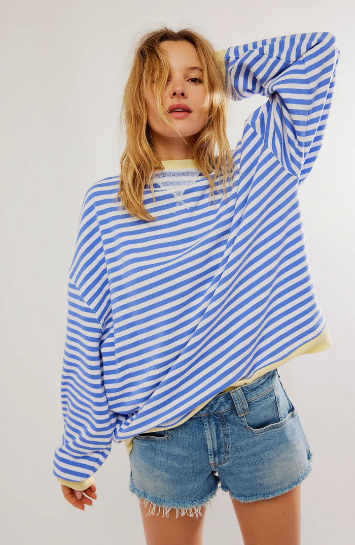 LENA™ Oversized stribet sweater - Elle Copenhagen