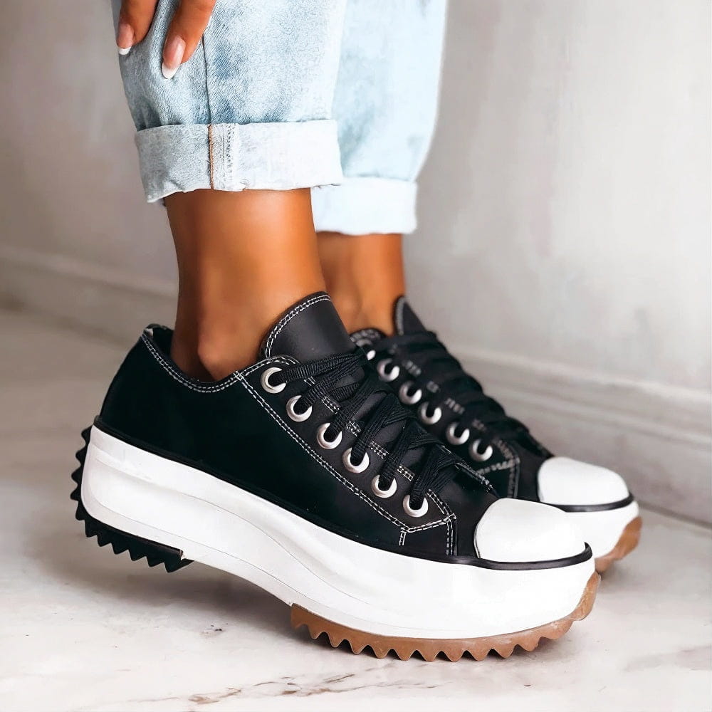 Elisa™ - Læder Plateau Sneakers - Elle Copenhagen