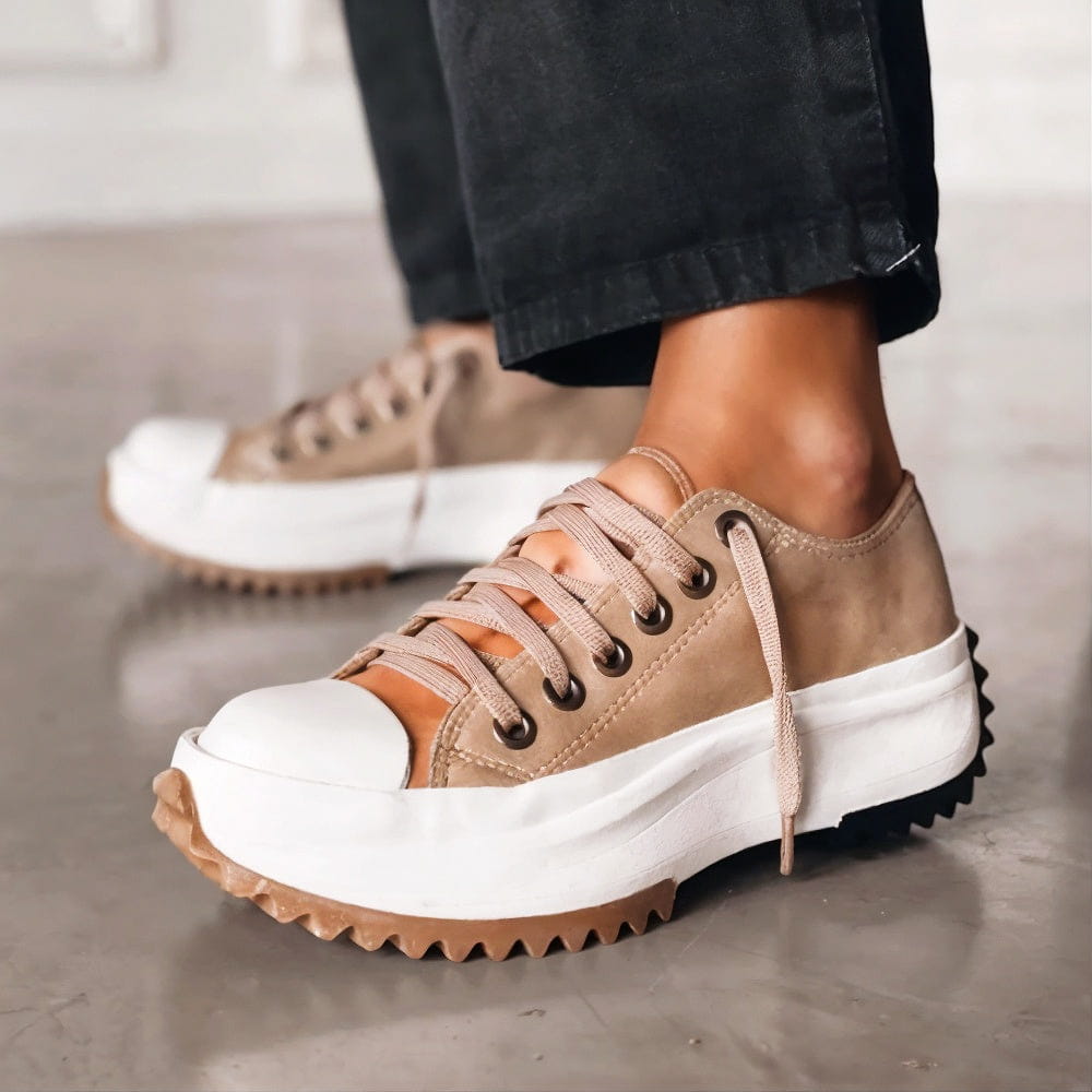 Elisa™ - Læder Plateau Sneakers - Elle Copenhagen