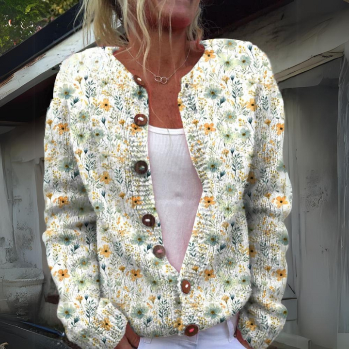 Talia™ - Varmt og Smukt Cardigan med Blomsterprint