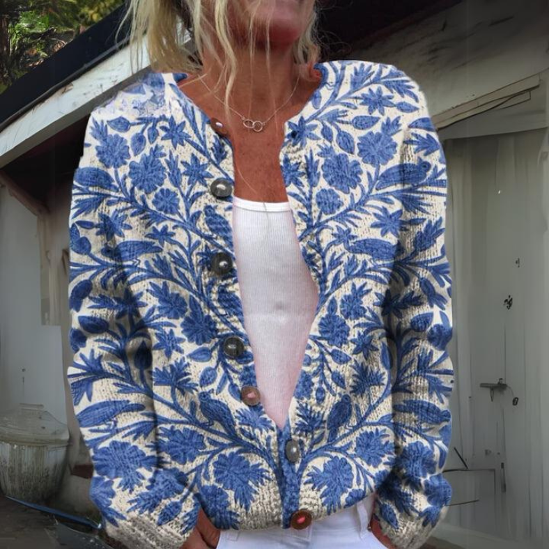 Talia™ - Varmt og Smukt Cardigan med Blomsterprint