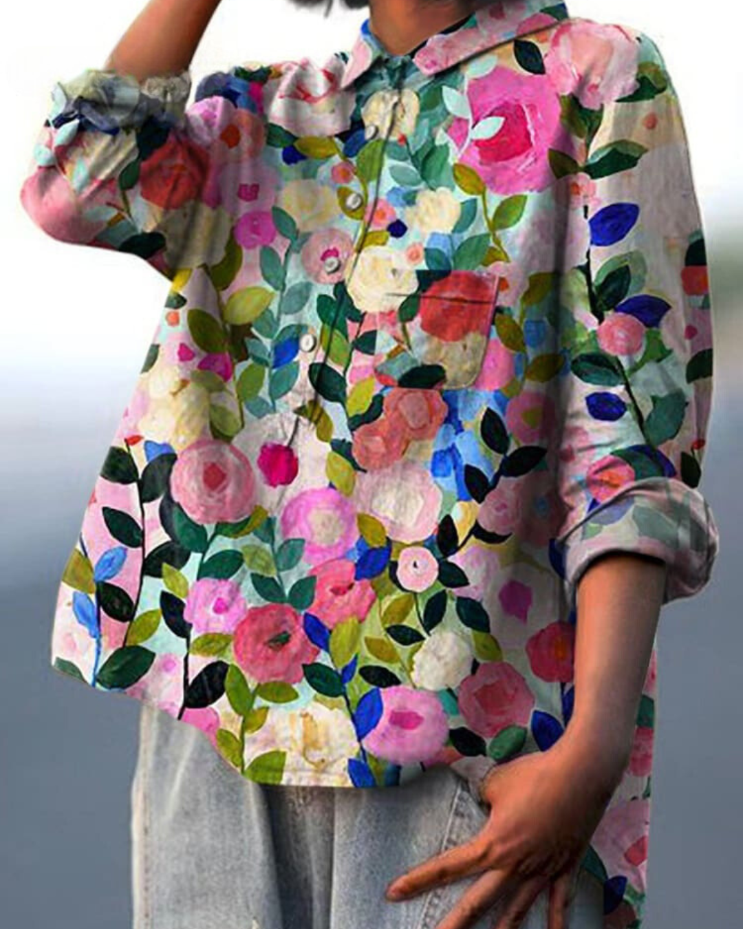 Donna™ - Bluse med Blomsterprint