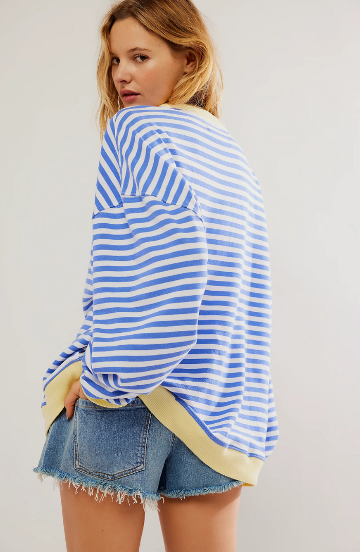 LENA™ Oversized stribet sweater - Elle Copenhagen