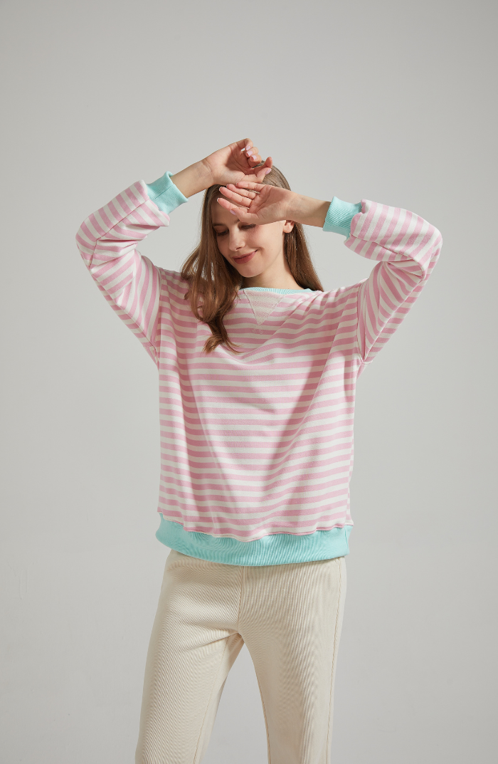 LENA™ Oversized stribet sweater - Elle Copenhagen