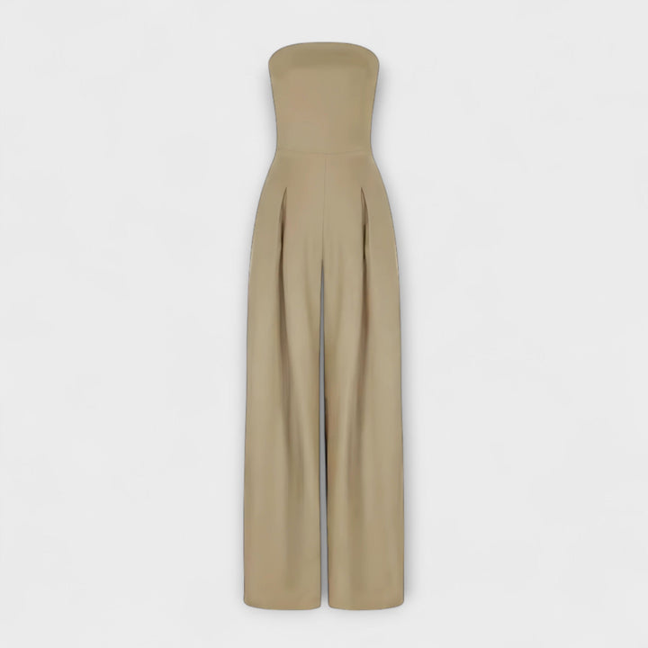 Sandra | Stilfuld Stropløs Jumpsuit med Vide Ben