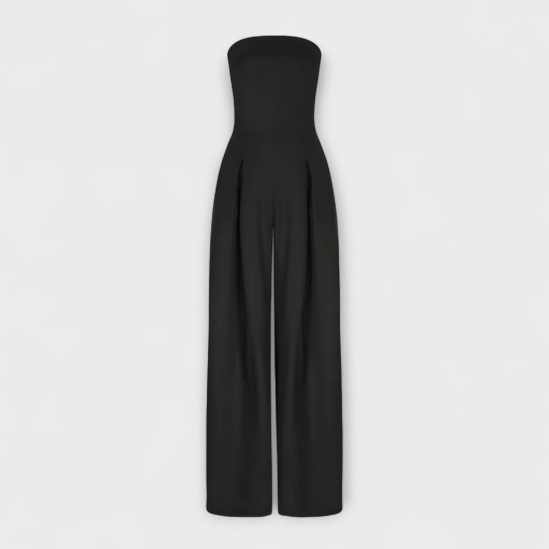 Sandra | Stilfuld Stropløs Jumpsuit med Vide Ben
