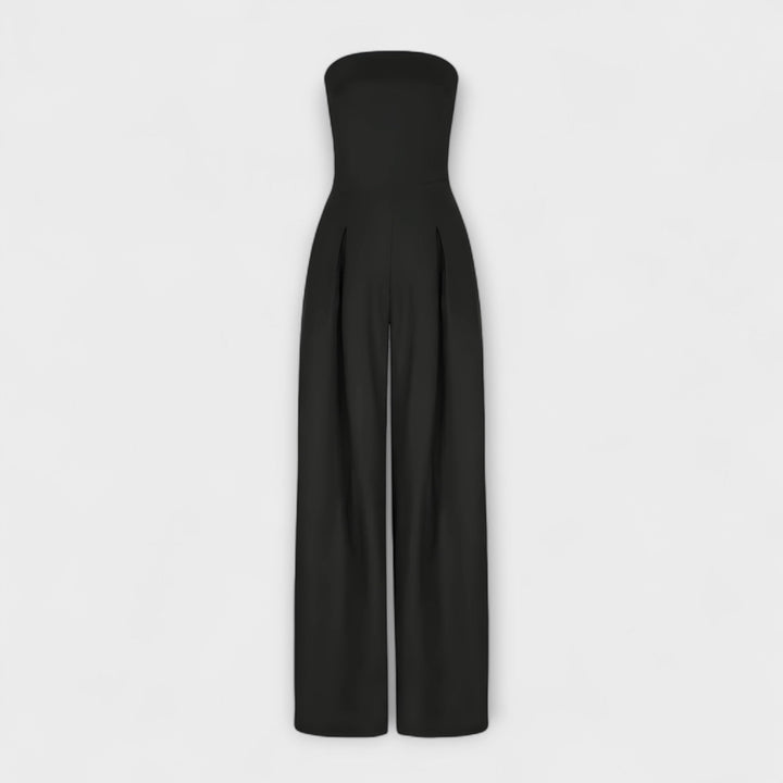 Sandra | Stilfuld Stropløs Jumpsuit med Vide Ben
