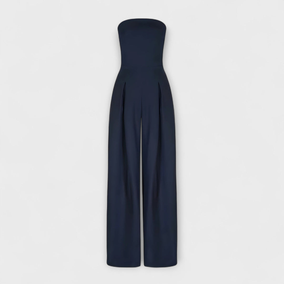 Sandra | Stilfuld Stropløs Jumpsuit med Vide Ben