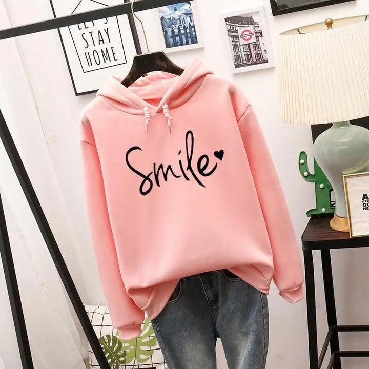 Kyra™ | Stilfuld Løs Pasform Smile Hoodie