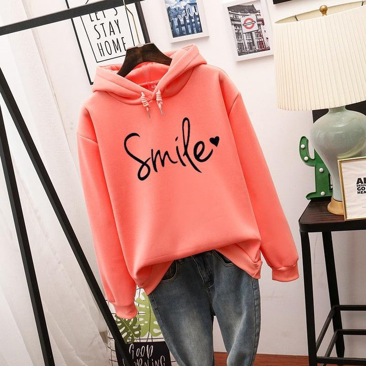 Kyra™ | Stilfuld Løs Pasform Smile Hoodie