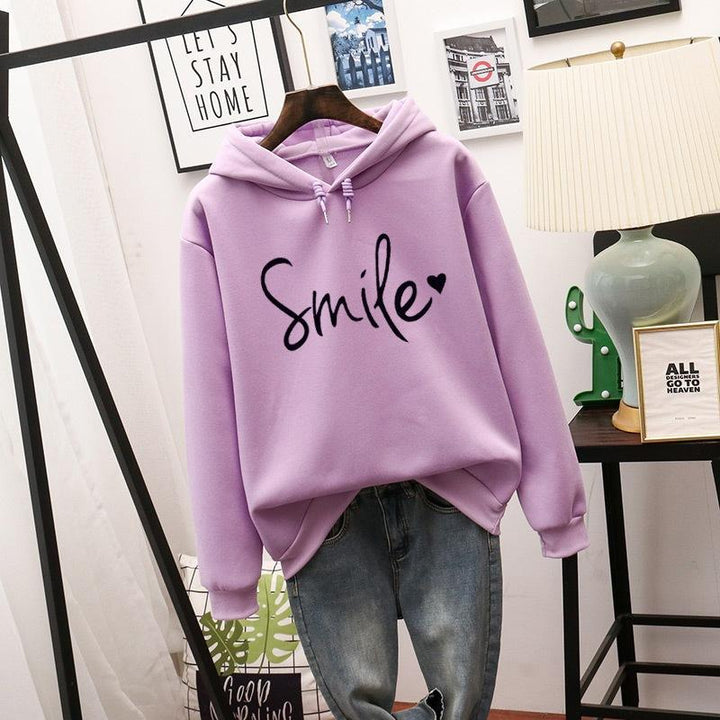 Kyra™ | Stilfuld Løs Pasform Smile Hoodie