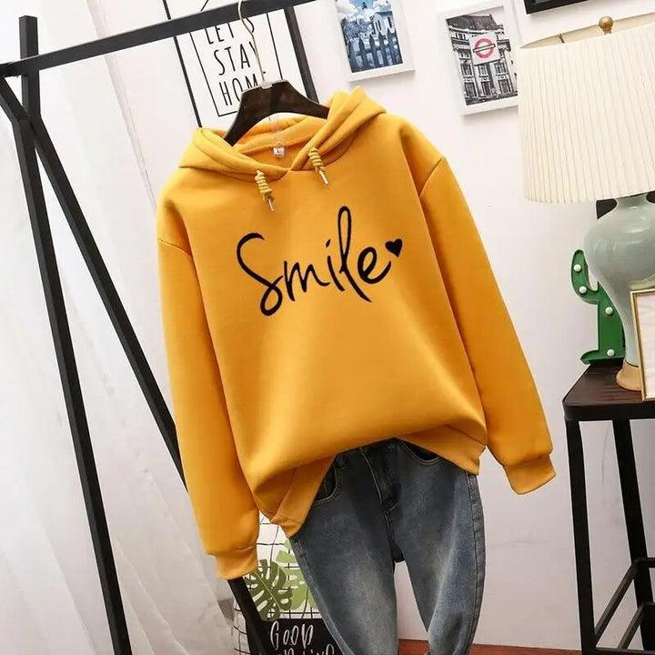 Kyra™ | Stilfuld Løs Pasform Smile Hoodie