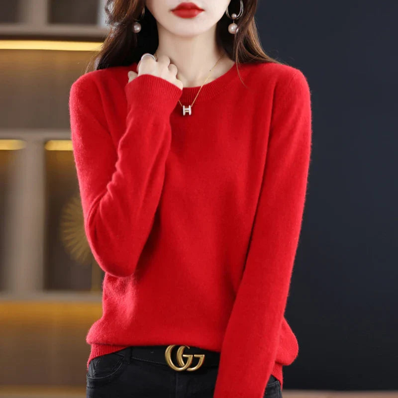Gitte™ | Stilfuld Blød Lyserød Sweater
