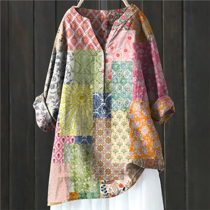 Anny | Floral Knap-Down Bluse