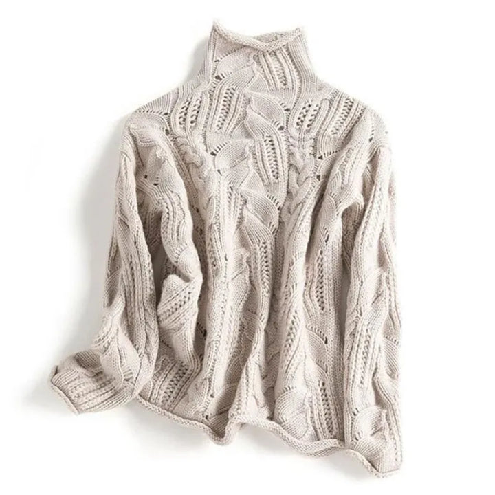 Helena ™ | Hyggelig Rullekrave Sweater i Blød Blå