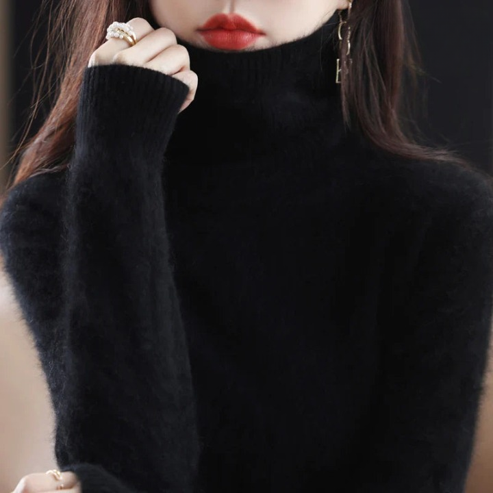 Grethe™ | Stilfuld Rullekrave Sweater