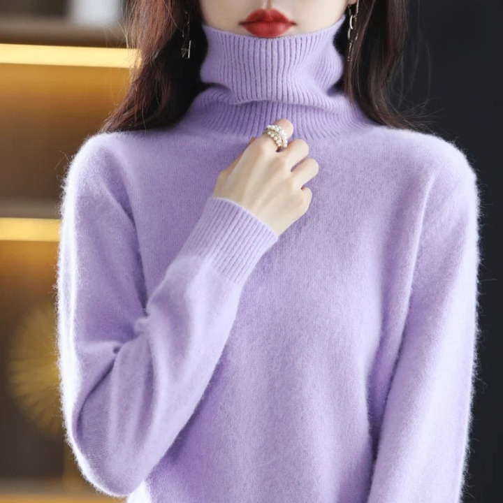 Grethe™ | Stilfuld Rullekrave Sweater