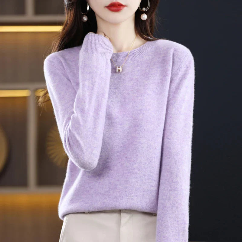 Gitte™ | Stilfuld Blød Lyserød Sweater