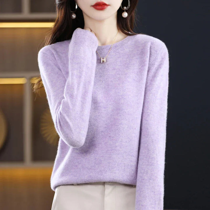 Gitte™ | Stilfuld Blød Lyserød Sweater