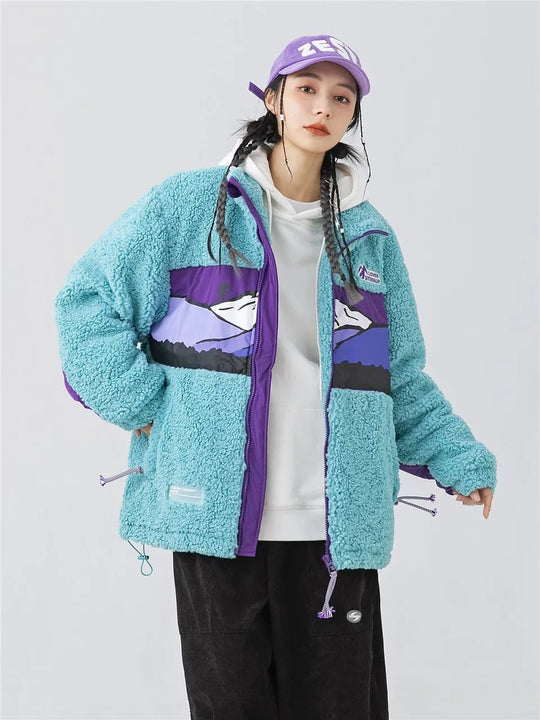 Ellen | Color Block Sherpa Jakke