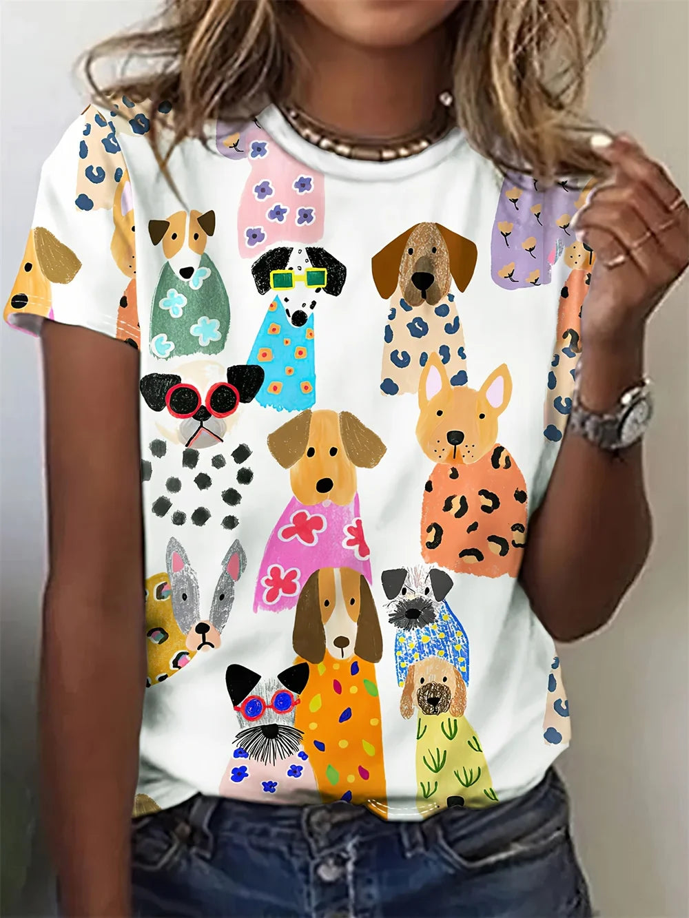 Hanne | Stilfuld T-shirt med Hundemotiv