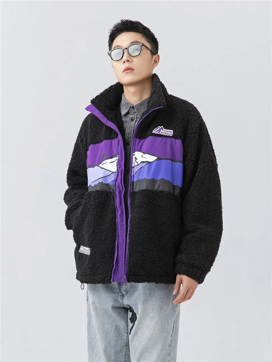 Ellen | Color Block Sherpa Jakke