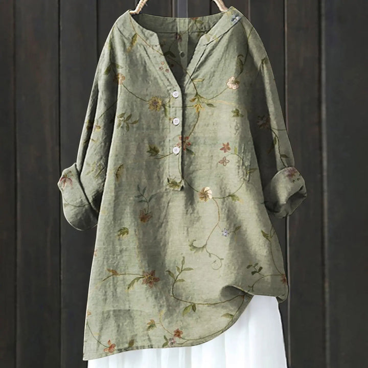 Anny | Floral Knap-Down Bluse