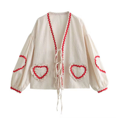 Camille - Retro Heart Blouse - Elle Copenhagen