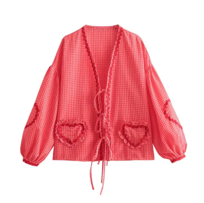 Camille - Retro Heart Blouse - Elle Copenhagen