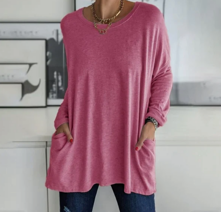 Ava | Casual Oversized Tunic Top med lommer