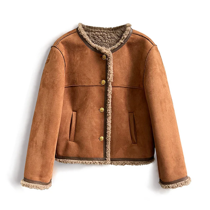 Nikita | Hyggelig jakke med knapper i imiteret shearling
