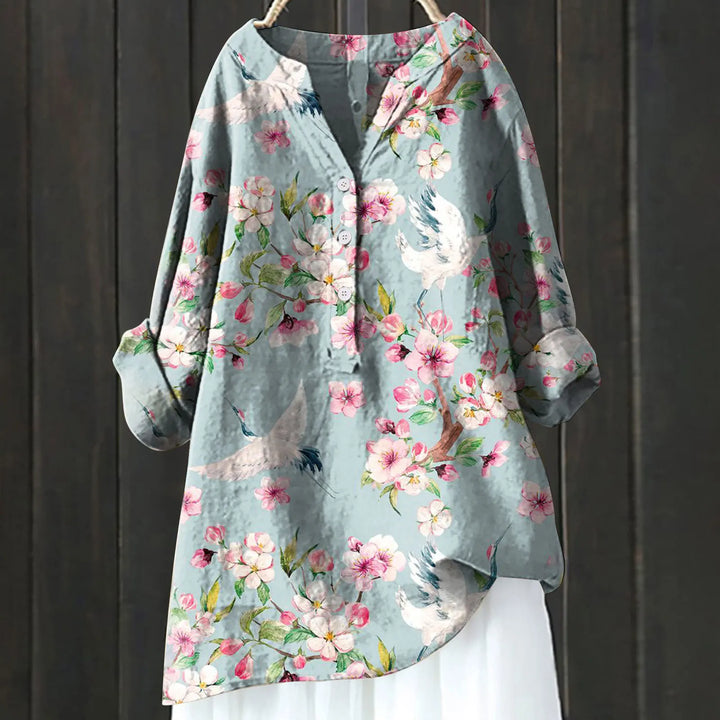 Anny | Floral Knap-Down Bluse