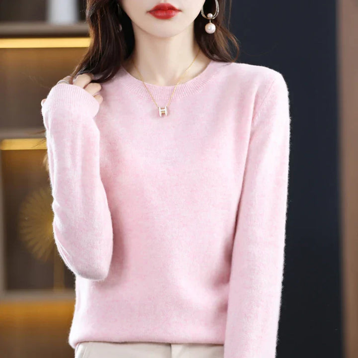 Gitte™ | Stilfuld Blød Lyserød Sweater