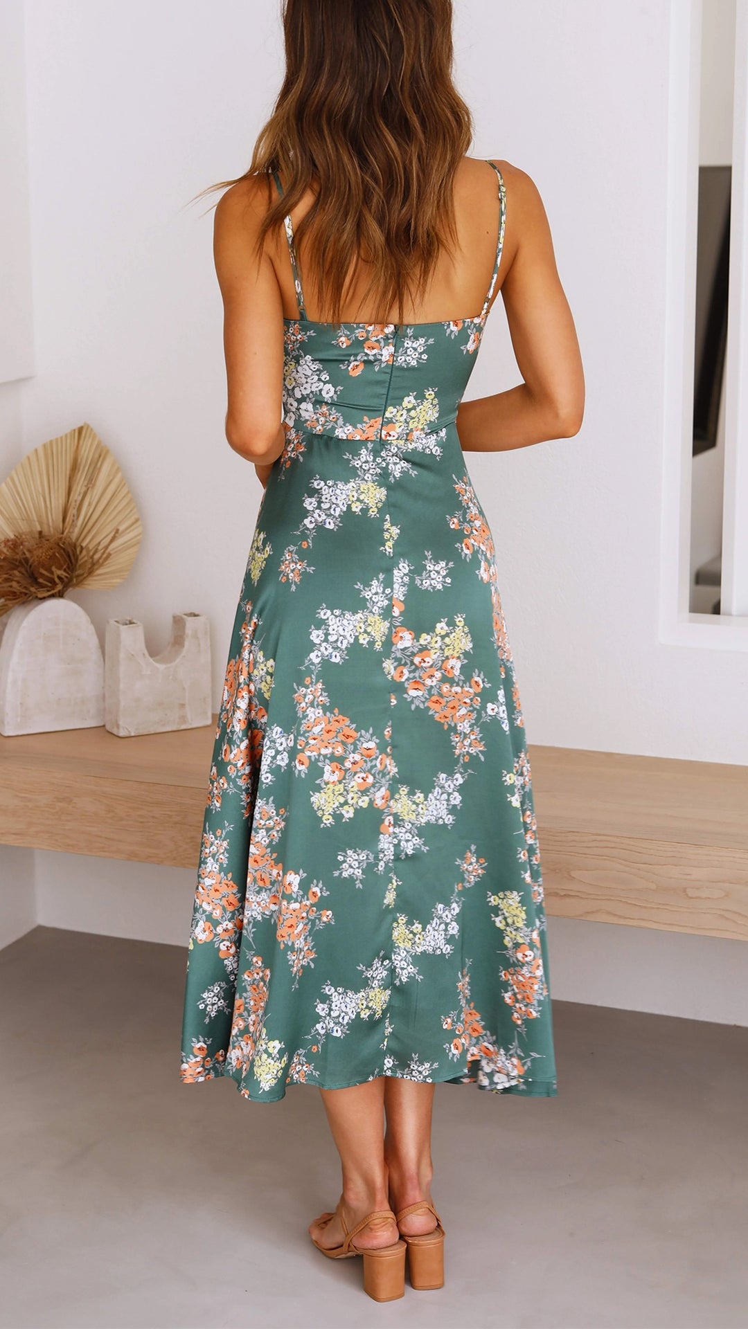 SATIN FLORAL DRESS - Elle Copenhagen