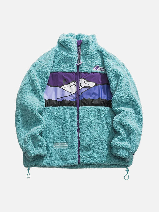 Ellen | Color Block Sherpa Jakke