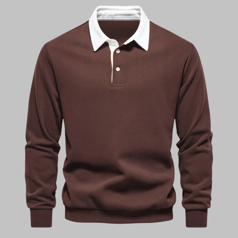 Style™ | Stilfuld afslappet polosweatshirt