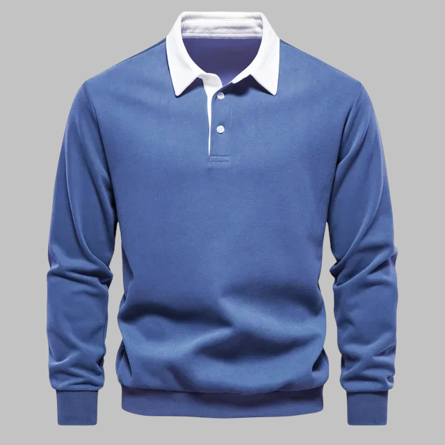 Style™ | Stilfuld afslappet polosweatshirt