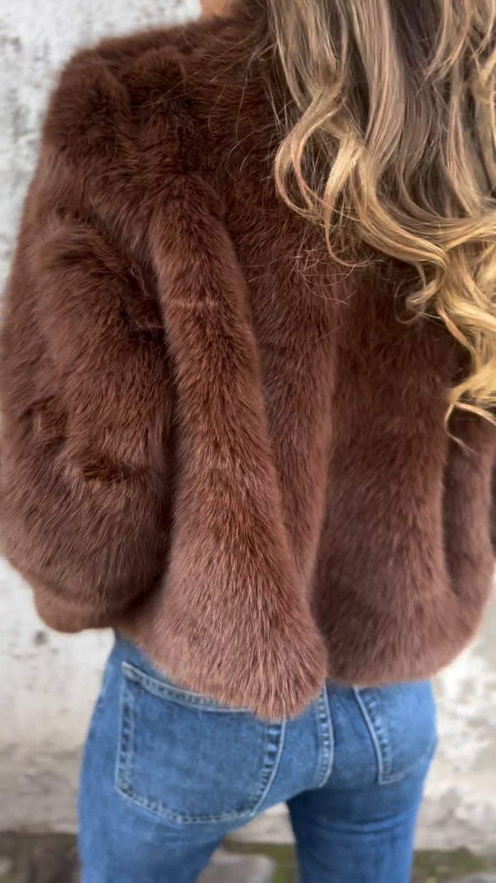 Sarah™ - Faux Fur Jakke - Elle Copenhagen