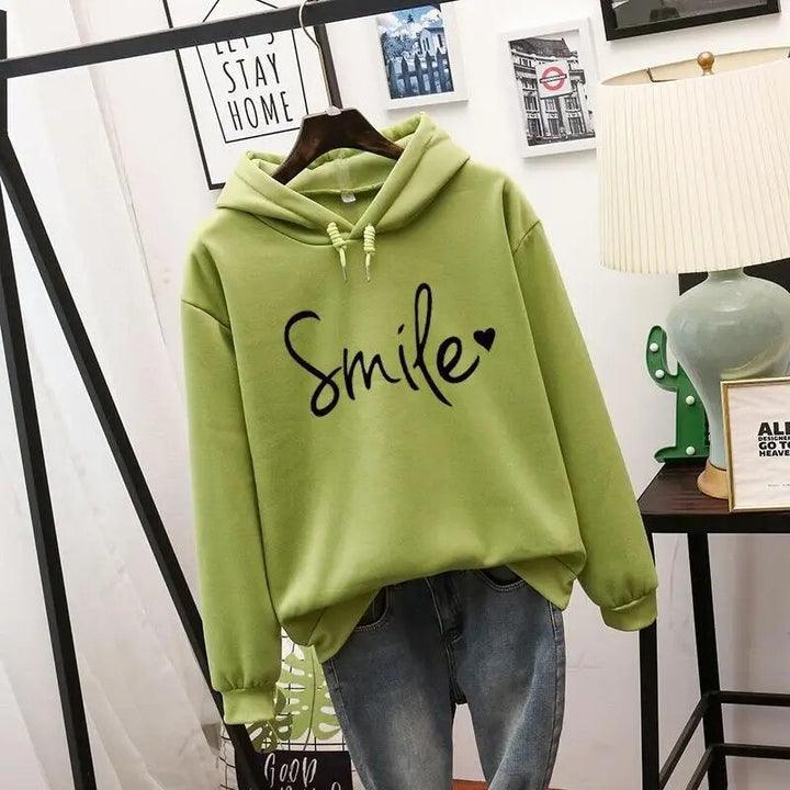 Kyra™ | Stilfuld Løs Pasform Smile Hoodie