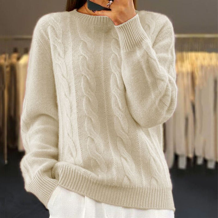 Nathalie™ - Hyggelig strikket sweater